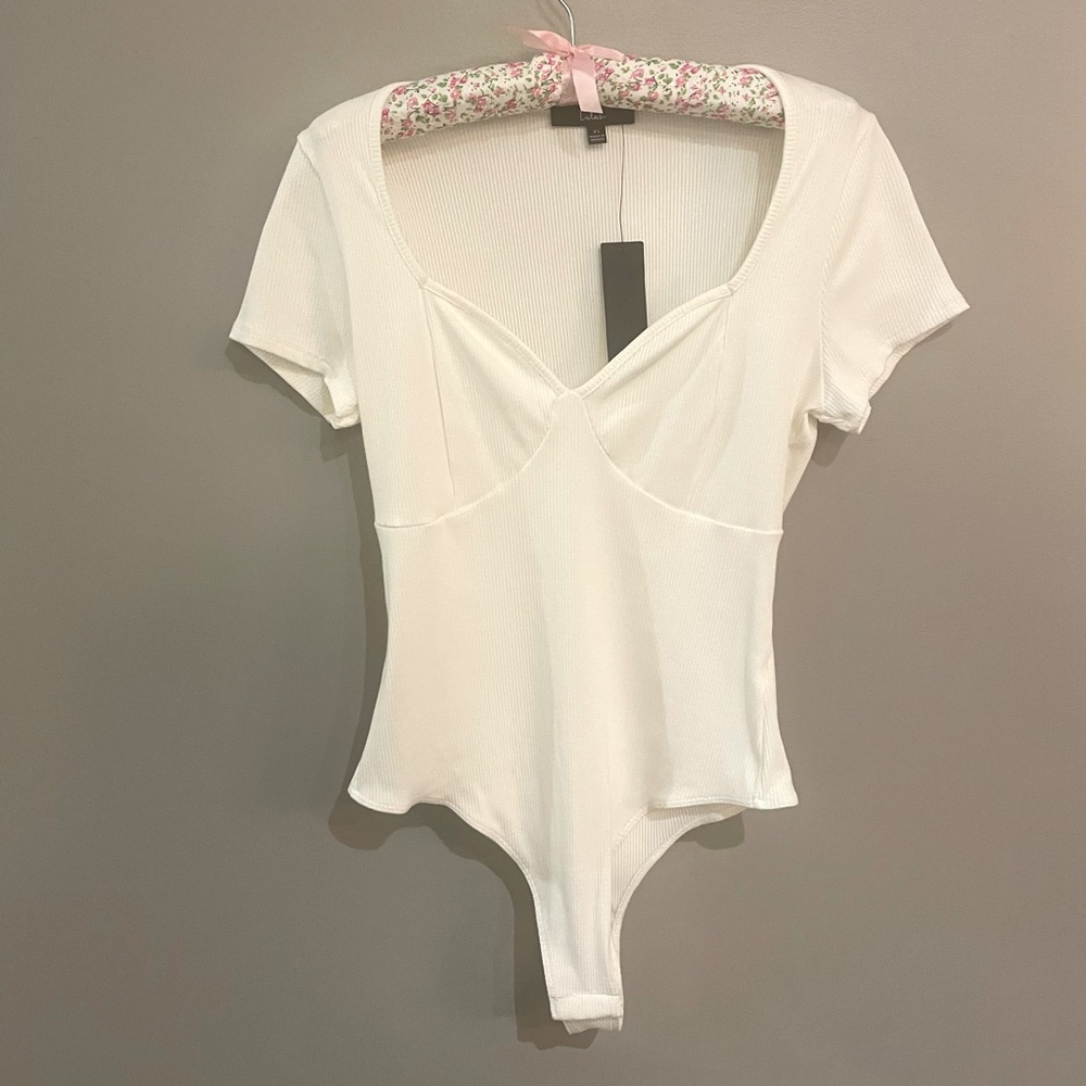 NWT Lulus Women’s White Body Suite Size XL
